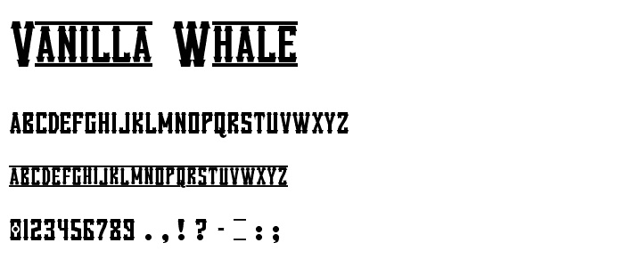 Vanilla Whale font